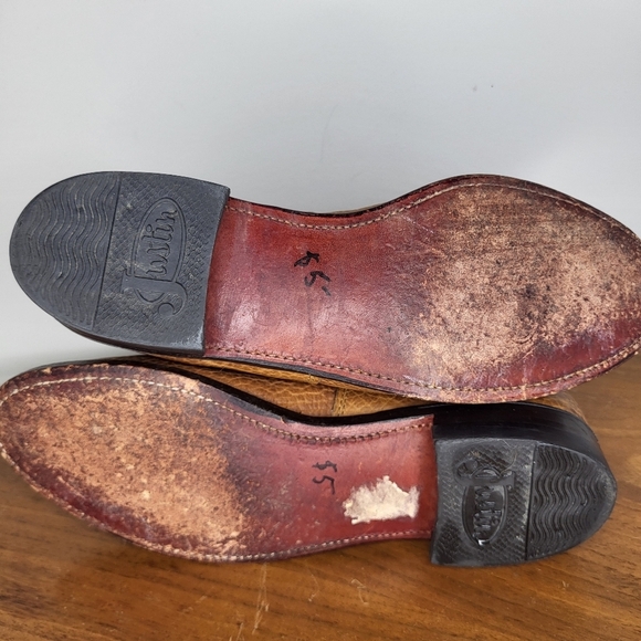 JUSTIN MENS RARE'630'KILTED LACE PACKER-STYLE BOOT CHEYENNE/BULLHIDE 7.5 B - Picture 12 of 13